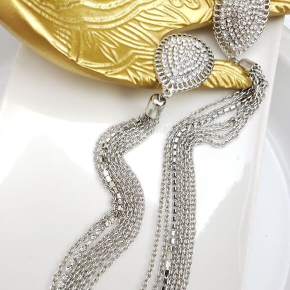 New! Zara Night Out Siler Tassel Post Earrings - Picture 12 of 13